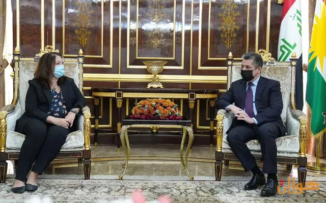 سەرۆکی حکومەتی هەرێمی کوردستان پێشوازی لە جێگری یاریدەدەری وەزیری دەرەوەی ئەمەریکا دەکات