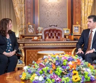 سەرۆک نێچیرڤان بارزانى لەگەڵ شاندێکى ئەمەریکى کۆبووەوە