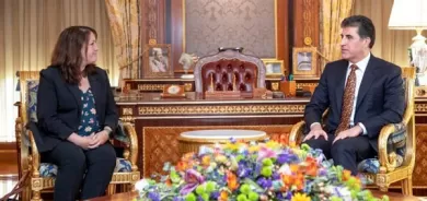 سەرۆک نێچیرڤان بارزانى لەگەڵ شاندێکى ئەمەریکى کۆبووەوە