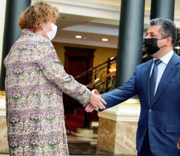 سەرۆکی حکومەتی هەرێمی کوردستان پێشوازی لە بەرپرسی ئۆفیسی یەکێتیی ئەوروپا دەکات