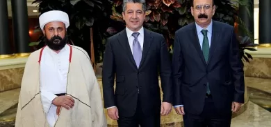 PM Masrour Barzani meets Yazidi Mir and Baba Sheikh