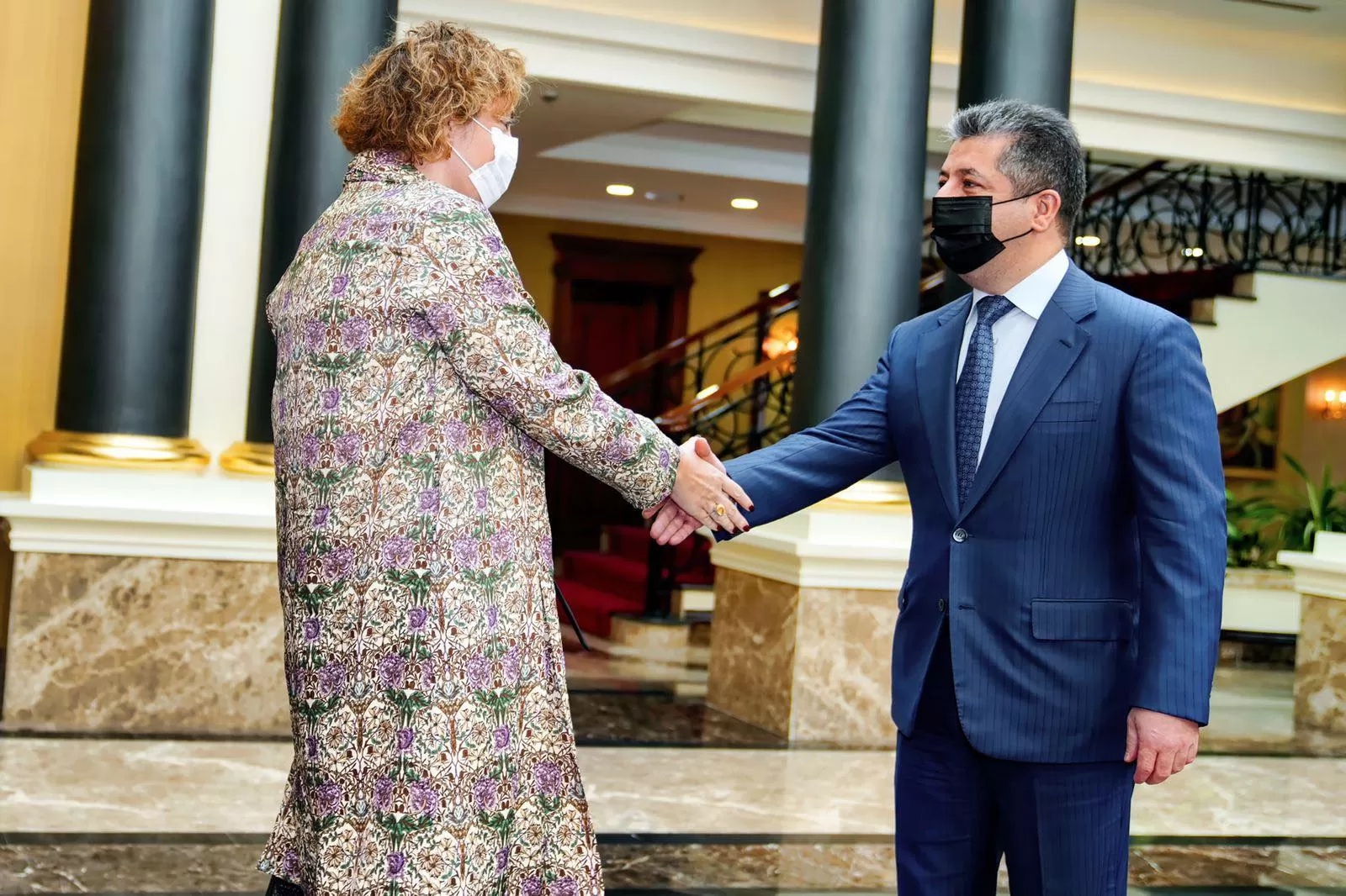 رئيس حكومة إقليم كوردستان يستقبل مسؤولة مكتب الاتحاد الأوروبي