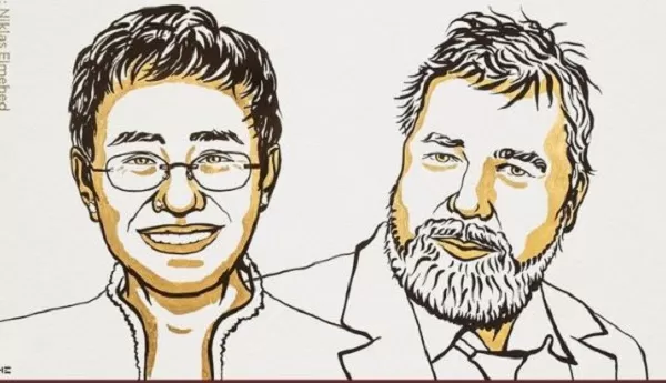 Nobel Peace Prize awarded to journalists Maria Ressa and Dmitry Muratov