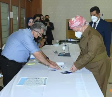 ســه‌رۆك  بارزانی، له‌ پیرمام به‌شداریی پرۆسه‌ی ده‌نگدانی كرد و ده‌نگی خۆی دا.