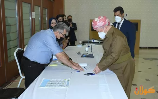 ســه‌رۆك  بارزانی، له‌ پیرمام به‌شداریی پرۆسه‌ی ده‌نگدانی كرد و ده‌نگی خۆی دا.