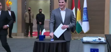 Serokê herêmê dengê xwe da