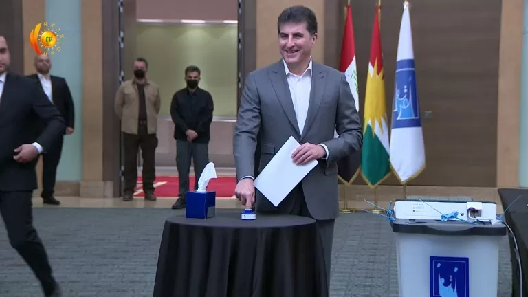 Serokê herêmê dengê xwe da