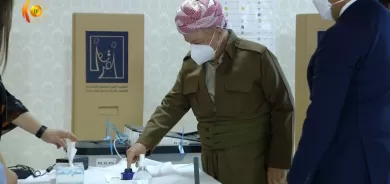 Serok Barzanî jî dengê xwe da