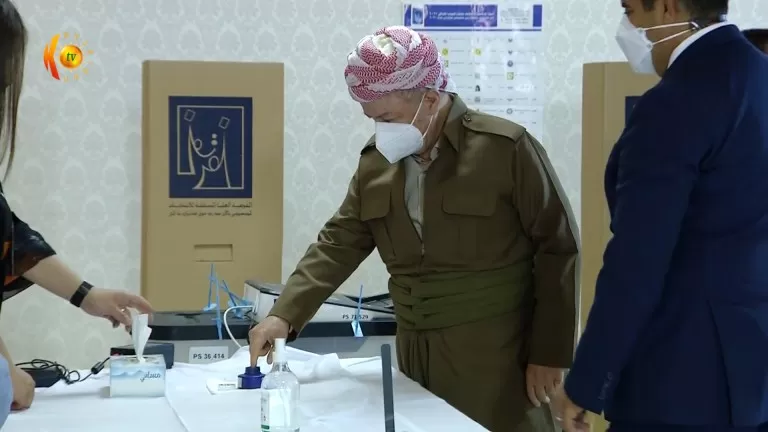 Serok Barzanî jî dengê xwe da