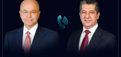 Serokwezîrê Herêma Kurdistanê û Serokomarê Iraqê pêwendiyeke telefonî encam dan