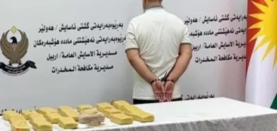 10 کیلۆ مادەی هۆشبەر لەسنووری ئیدارەی سۆران دەستی بەسەرداگیرا