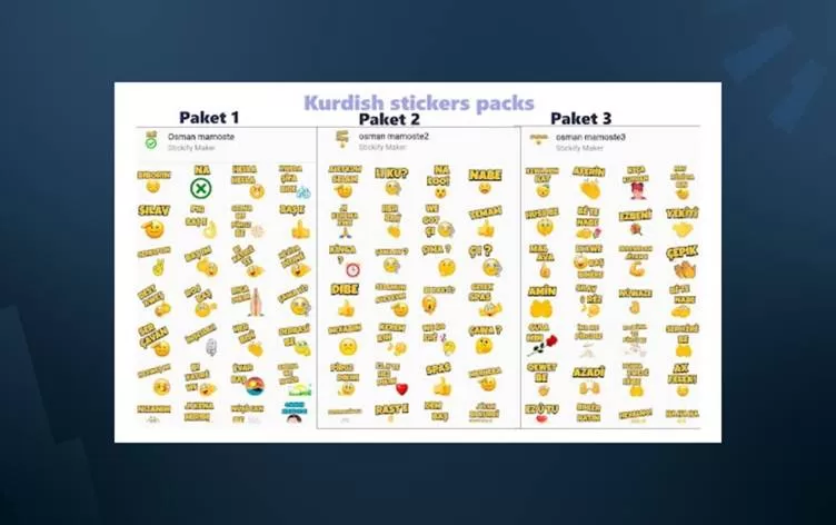 Ji bo WhatsAppê stickerên Kurdî hatin amadekirin