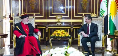 رئيس حكومة إقليم كوردستان يستقبل بطريرك كنيسة المشرق الآشورية