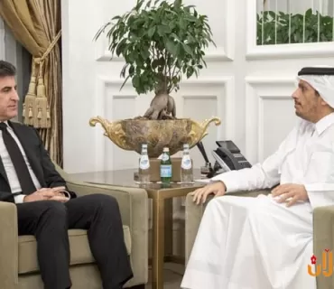 سه‌رۆك نێچيرڤان بارزانى له‌گه‌ڵ وه‌زيرى ده‌ره‌وه‌ى قه‌ته‌ر كۆبووه‌وه‌