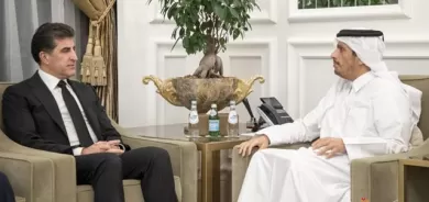 سه‌رۆك نێچيرڤان بارزانى له‌گه‌ڵ وه‌زيرى ده‌ره‌وه‌ى قه‌ته‌ر كۆبووه‌وه‌