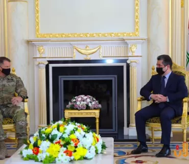 سەرۆکی حکومەتی هەرێمی کوردستان پێشوازی لە فەرماندەی گشتیی هێزەکانی هاوپەیمانان لە عێراق و سوریا دەکات