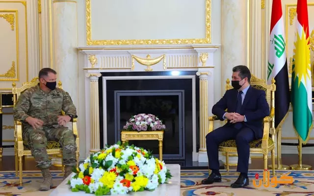 سەرۆکی حکومەتی هەرێمی کوردستان پێشوازی لە فەرماندەی گشتیی هێزەکانی هاوپەیمانان لە عێراق و سوریا دەکات