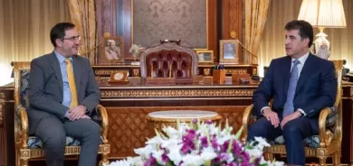 سەرۆکى هەرێمى کوردستان لەگەڵ باڵیۆزى بەریتانیا کۆبووەوە