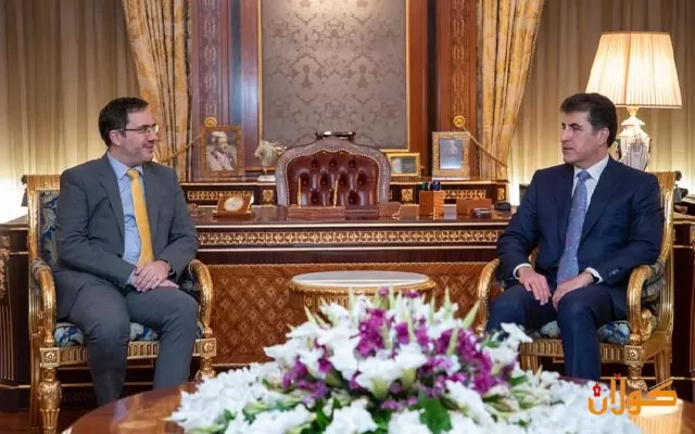 سەرۆکى هەرێمى کوردستان لەگەڵ باڵیۆزى بەریتانیا کۆبووەوە