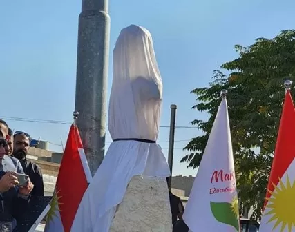 إزاحة الستار عن تمثال للسكرتير الأسبق للحزب الشيوعي الكوردستاني في السليمانية