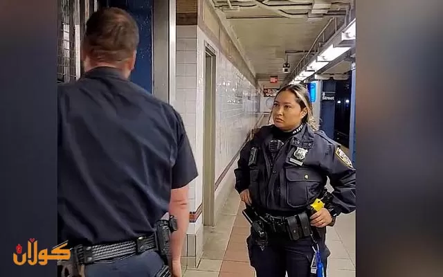 پۆلیسی شاری نیویۆرک گەنجێك لە وێستگەی میترۆ دوور دەخەنەوە