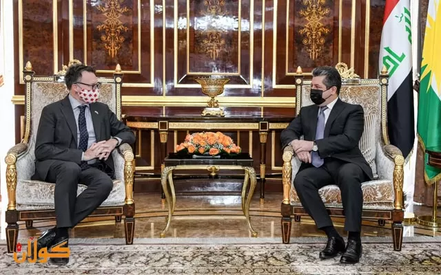 ئەمڕۆ یەکشەممە 24ی ئۆکتۆبەری 2021 مەسرور بارزانی سەرۆکی حکومەتی هەرێمی کوردستان، پێشوازی لە ئۆلریک شانون باڵیۆزی کەنەدا لە عێراق