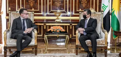 رئيس حكومة إقليم كوردستان يستقبل السفير الكندي لدى العراق