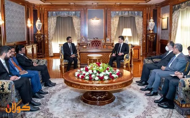 سەرۆکى هەرێمى کوردستان لەگەڵ باڵیۆزى هندستان کۆبووەوە