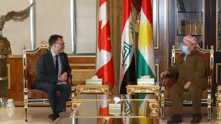 Serok Barzanî li gel balyozê Kanadayê civiya