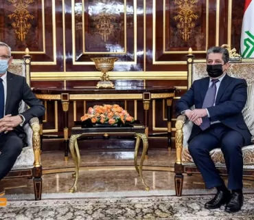 سەرۆکی حکومەتی هەرێمی کوردستان پێشوازی لە باڵیۆزی نوێی ئەڵمانیا لە عێراق دەکات