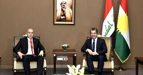 PM Masrour Barzani meets Turkish Ambassador to Iraq