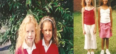 دووانە و جووتە خوشكێكی رەش و سپی