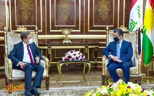 سەرۆکی حکومەتی هەرێمی کوردستان پێشوازی لە باڵیۆزی بێلاروس لە عێراق دەکات