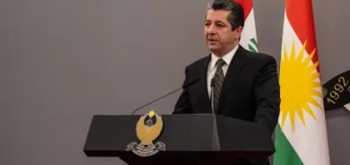 Serokwezîr Barzanî beşdarî merasîma danîna xîmê avahiya dibistanekî gundê Korî dibe