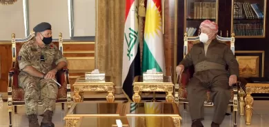 الرئيس بارزاني يبحث مع مسؤول عسكري بريطاني أوضاع العراق