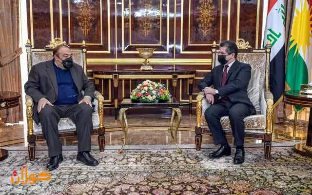 سەرۆکی حکومەتی هەرێمی کوردستان پێشوازی لە یاریدەدەری وەزیری دەرەوەی ئێران دەکات