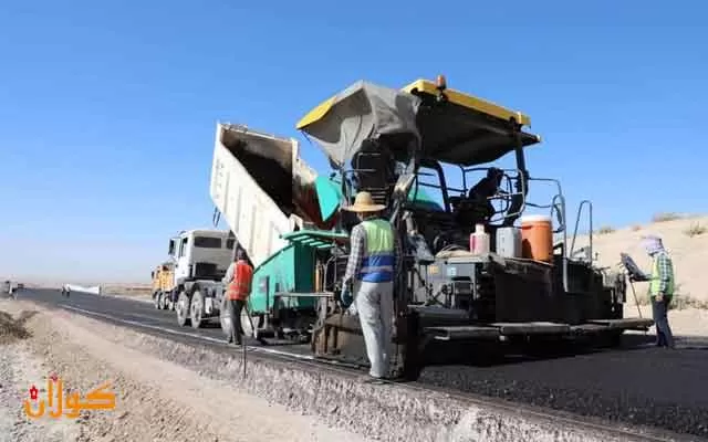 ڕێگای دوو سایدی دەربەندیخان-کەلار نیوەی زیاتر تەواو بووە