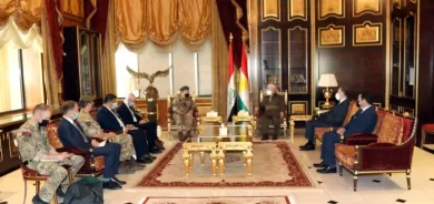 Serok Barzanî li gel şandeke wezareta berevaniya Brîtanyayê civiya