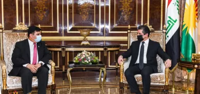 سەرۆکی حکومەتی هەرێمی کوردستان پێشوازی لە باڵیۆزی پاکستان لە عێراق دەکات