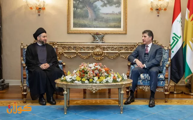 سه‌رۆك نێچيرڤان بارزانى و سه‌يد عه‌ممار ئه‌لحه‌كيم، دۆخى عيراق تاوتوێ ده‌كه‌ن