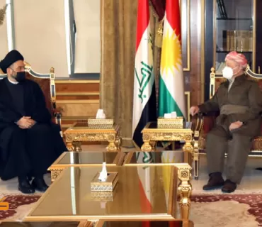 سەرۆك بارزانی پێشوازی لە سەرۆكی تەیاری حیكمەی نیشتیمانی دەكات