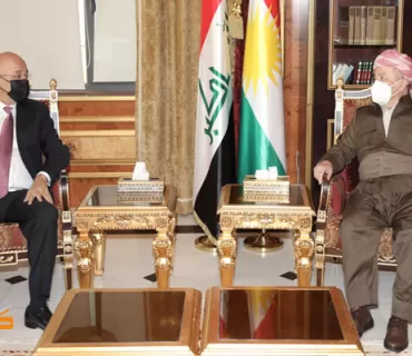 سەرۆك بارزانی پێشوازی لە سەرۆككۆماری عێراق دەكات