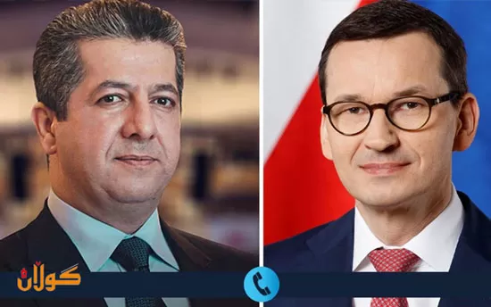 سەرۆکی حکومەتی هەرێمی کوردستان پەیوەندییەکی تەلەفۆنی لە سەرۆک وەزیرانی پۆڵەندا پێگەیشت