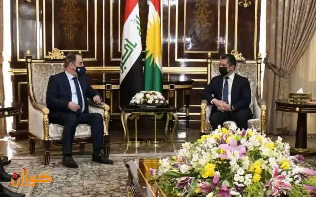 سەرۆکی حکومەتی هەرێمی کوردستان پێشوازی لە وەزیری کارەبای عێراق دەکات