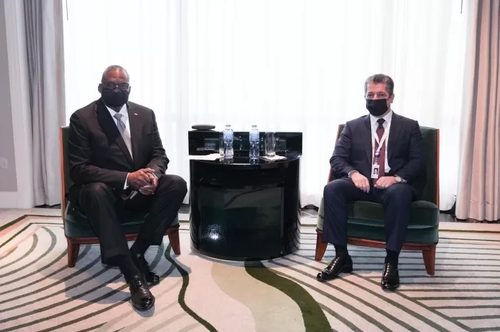 Mesrûr Barzanî û Wezîrê Berevaniyê yê Amerîka civiyan