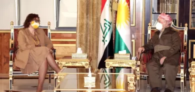 الرئيس بارزاني يستقبل رئيسة مكتب التنسيق للاتحاد الأوروبي