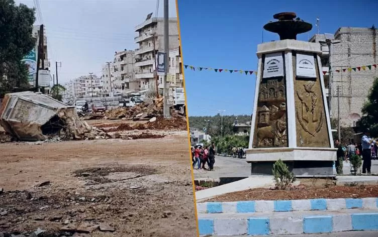 Li Efrînê monûmenta Newrozê hat jinavbirin