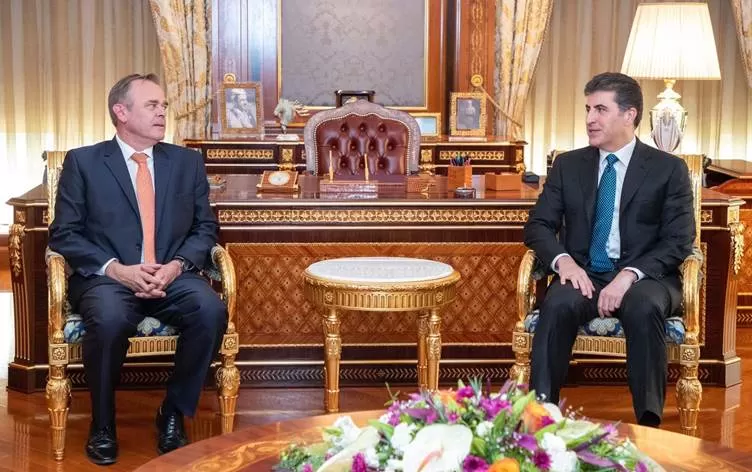 نيجيرفان بارزاني والسفير الهولندي يؤكدان على حلّ مشاكل نتائج الانتخابات بالطرق الدستورية