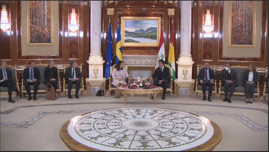 نيجيرفان بارزاني يستقبل وزيرة الخارجية السويدية