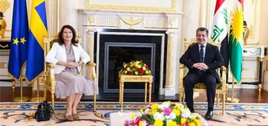 PM Masrour Barzani meets with Swedish Foreign Minister in Erbil